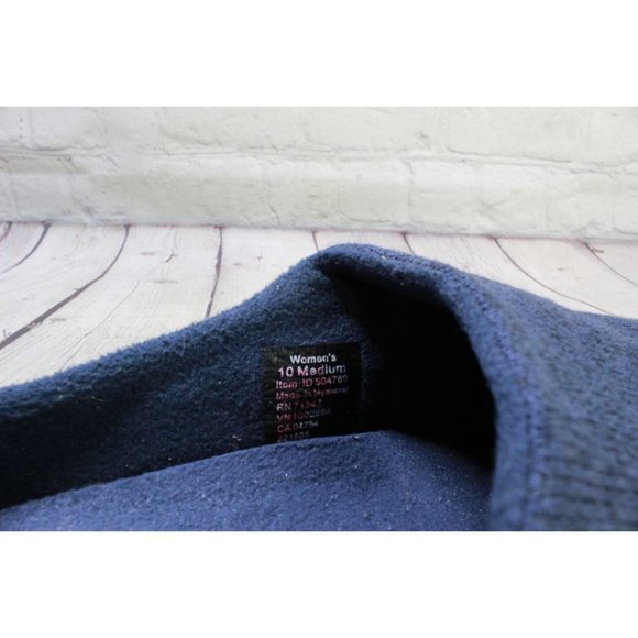 LL Bean Blue Sweater Knit Fleece Cozy Comfort Slipper Scuff Size 10 M - Picture 7 of 9